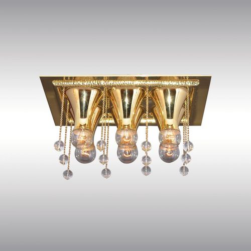 Стилизованный потолочный светильник - HOCHREITH 21213 - Woka Lamps Vienna - из латуни / LED / накаливания