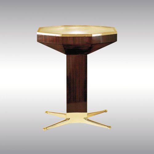 Классический стол для бистро - 21334 - Woka Lamps Vienna - из стекла / из красного дерева / из латуни