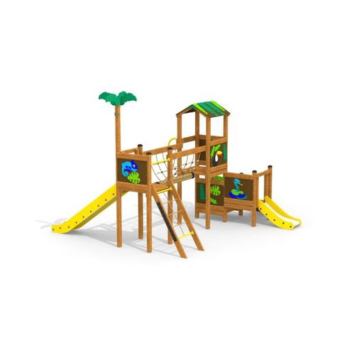 Игровая конструкция для игровой площадки - JUNGLE  - Lars Laj - из нержавеющей стали / из дерева / из пластика