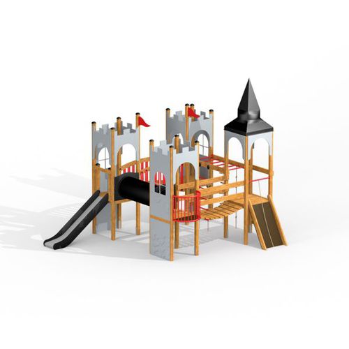 Игровая конструкция для игровой площадки - CAMELOT CASTLE - Lars Laj - из дерева / из нержавеющей стали / из ПЭНД