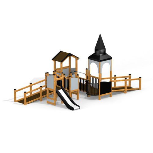 Игровая конструкция для игровой площадки - CAMPANILLE CASTLE   - Lars Laj - из каучука / из нержавеющей стали / из ПЭНД
