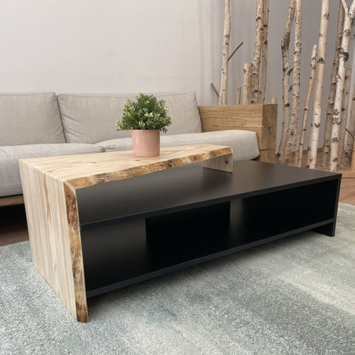 Современный журнальный столик - ALPHONSE  - Brût - из пихты / из меламина / с основанием из меламина