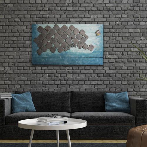 Декоративная панель из металла - PIETRA E ACQUA  - Aeterna Design Srl - из дерева / настенный / 3D