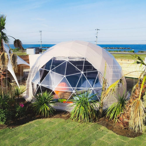 Световой купол из стекла - 6M GLAMPING DOME - Shelter Dome - из стали / изогнутый / с люком дымоудаления