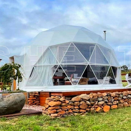 Световой купол из стекла - 8M GLAMPING DOME - Shelter Dome - из стали / изогнутый / с люком дымоудаления