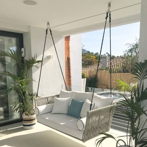 Качель из алюминия - SIENNE - G&G Italia Designer Furniture - из ткани / из штукатурки / из веревки