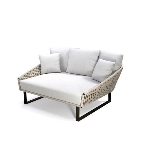 Современный полудиван - SIENNA CANASTA - G&G Italia Designer Furniture - из ткани / из алюминия / из веревки