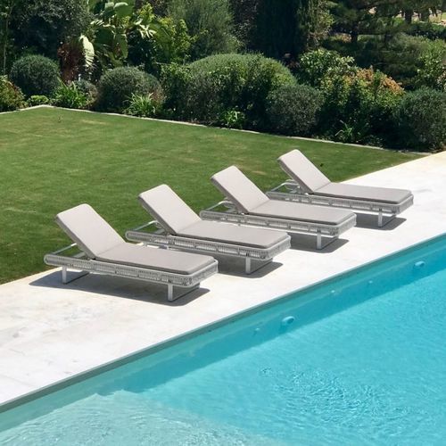 Современный садовый шезлонг - SIENNA  - G&G Italia Designer Furniture - из ткани / из алюминия / для профессионального использования