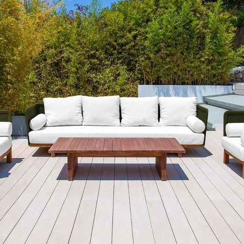 Современный диван - ZEN  - G&G Italia Designer Furniture - для наружного применения / из ткани / с основанием в виде салазок