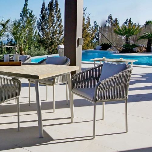 Современный cтул для столовых - SIENNA - G&G Italia Designer Furniture - для наружного применения / из ткани / из веревки