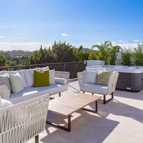 Современный журнальный столик - SIENNA CANASTA - G&G Italia Designer Furniture - из алюминия / из термолакированного алюминия / из пенополиуретана