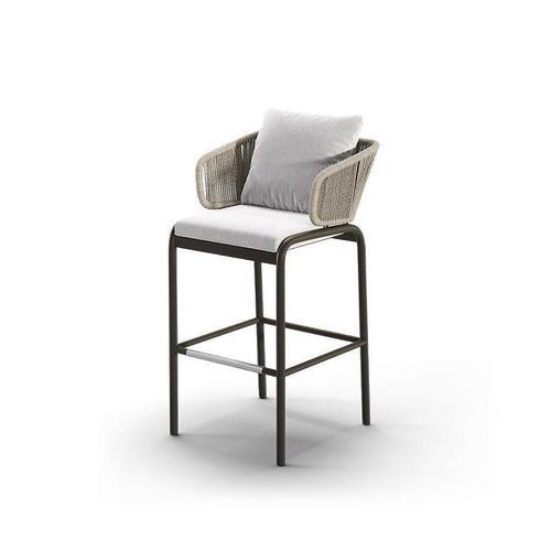 Современный барный табурет - STELLA - G&G Italia Designer Furniture - из пенополиуретана / из водостойкого текстиля / из веревки