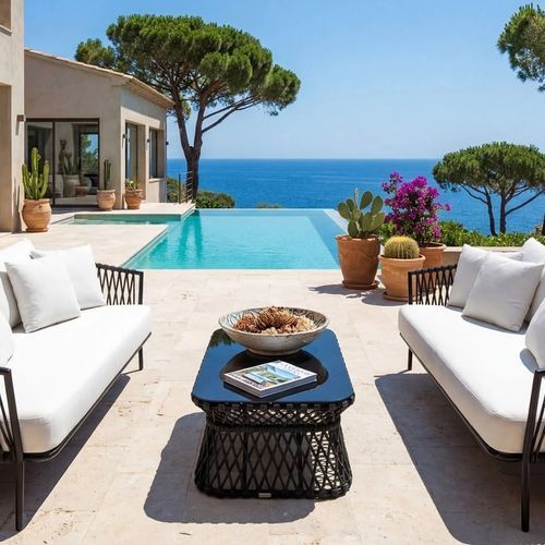 Морской журнальный столик - PORTSIDE - G&G Italia Designer Furniture - из алюминия / из пенополиуретана / из веревки
