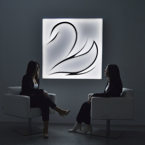 Настенный светильник уникальный дизайн - SWAN - KISSA LAMPS - для интерьера / из экструдированного алюминия / из ПВХ