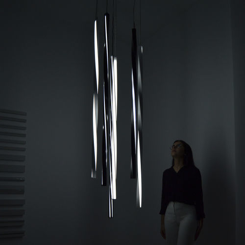 Подвесная лампа - B&W - KISSA LAMPS - из экструдированного алюминия / из термолакированного алюминия / уникальный дизайн