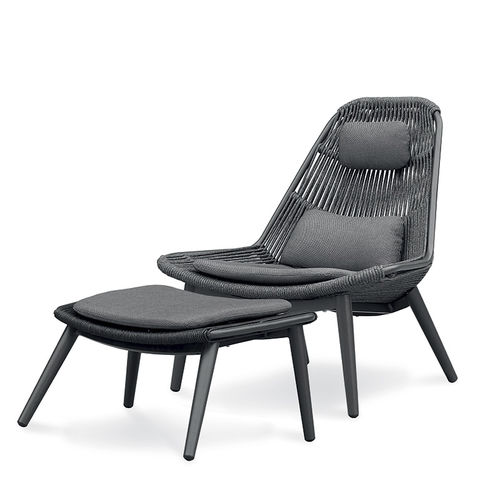 Современное кресло - COMO LOUNGE CHAIR - GRATTONI S.R.L. - из ткани / из полиэстера / из алюминия