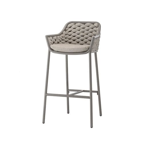 Современный барный стул - PANAMA STOOL - GRATTONI S.R.L. - для наружного применения / из каучука / из веревки