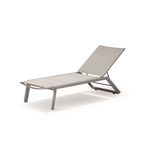 Современный садовый шезлонг - GS 924 LUX  - GRATTONI S.R.L. - из Textilene® / из алюминия / антрацит