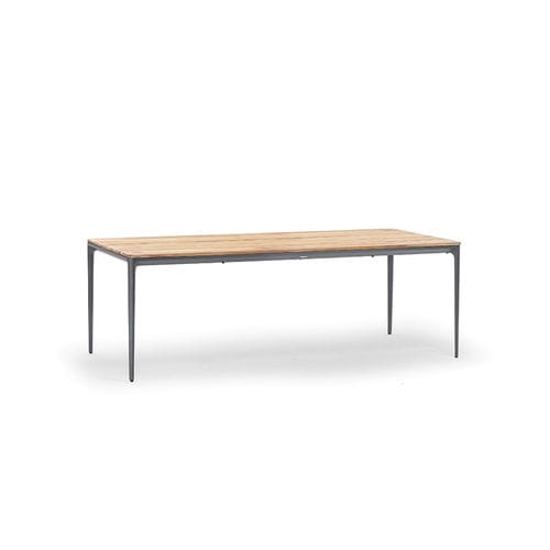 Современный стол - BAHAMAS TEAK TABLE - GRATTONI S.R.L. - из тикового дерева / с основанием из алюминия / прямоугольный