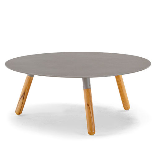 Современный журнальный столик - BAHAMAS TEAK COFFEE TABLE - GRATTONI S.R.L. - из алюминия / с основанием из алюминия / с основанием из тикового дерева