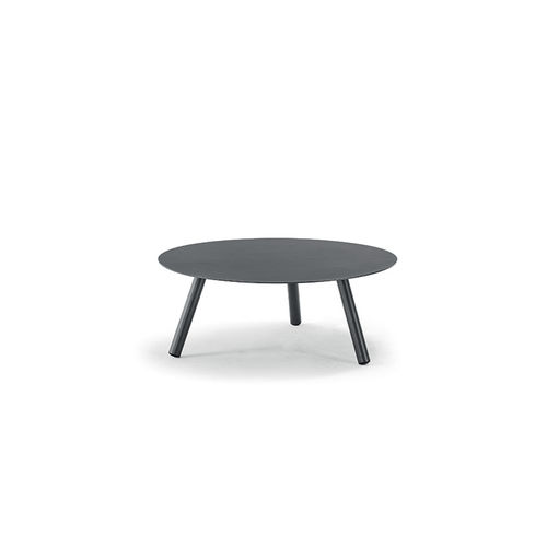 Современный журнальный столик - BAHAMAS ALU COFFEE TABLE - GRATTONI S.R.L. - из алюминия / с основанием из алюминия / овальный