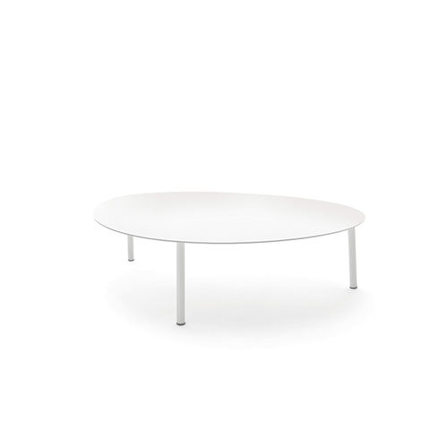 Современный журнальный столик - ISLAND/BIG COFFEE TABLE - GRATTONI S.R.L. - из алюминия / с основанием из алюминия / овальный