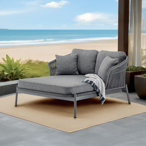 Современный полудиван - TROPEA DAYBED - GRATTONI S.R.L. - из ткани / из веревки / из алюминия