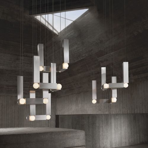 Подвесная лампа - VESPER QUATTRO - Lee Broom - из алюминия / из опалового стекла / современная