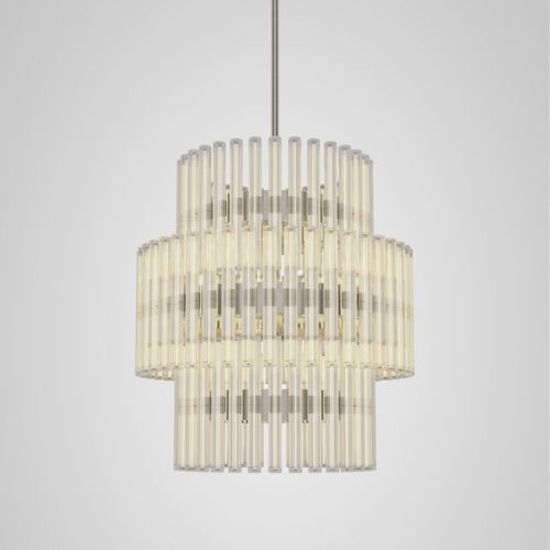 Современная люстра - AURORA 3 TIER LARGE - Lee Broom - из стекла / из полированной нержавеющей стали / трубчатая