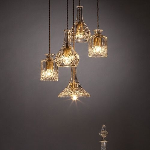 Подвесная лампа - DECANTERLIGHT - Lee Broom - из стали / из матированной латуни / из кристалла