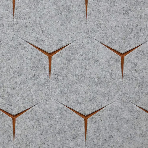 Акустическая панель для стены - HEXA - Acoustic.ae - из полиэфирного волокна / из ПЭТФ / серая