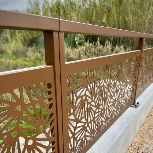 Забор лазерная резка - CORTEN - Quaglia Diffusion - с панелями / садовый / из термолакированной стали