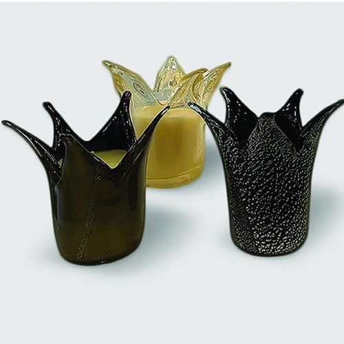Подсвечник из муранского стекла - Crown - Wave Murano Glass srl - из золота