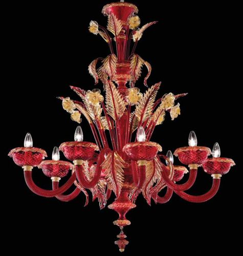 Классическая люстра - LEHAR - Wave Murano Glass srl - из муранского стекла / из дутого стекла / 3 лампочки