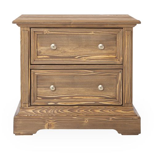 Классический ночной столик - Patara - NDESIGN - из сосны / с основанием из сосны / прямоугольный