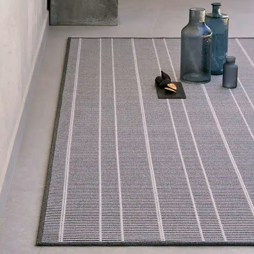 Современный ковер - LYRA IRON LINEN - Rols Carpets - в полоску / из ПЭТФ / прямоугольный
