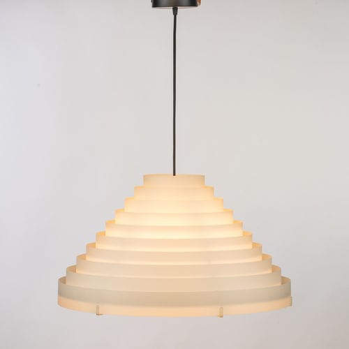 Подвесная лампа - SUNSET - Aclara Lighting - из металла / из ткани / из дуба