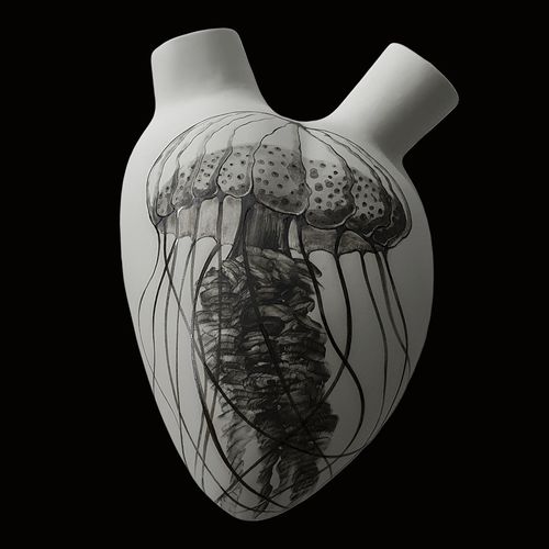 Современная ваза - JELLYFISH - ELICA STUDIO - из фарфора / ручной работы / для профессионального использования