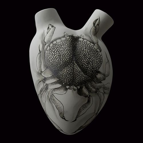 Современная ваза - CRAB - ELICA STUDIO - из фарфора / для стены / ручной работы