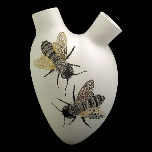 Современная ваза - BEES - ELICA STUDIO - из фарфора / для стены / ручной работы