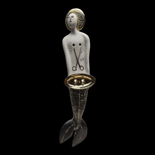 Скульптура из фарфора - SYS 22 BREAST - ELICA STUDIO - из позолоченного фарфора / ручной работы / Сделано в Италии