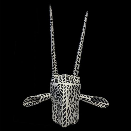 Скульптура из фарфора - HEAD MASK TAB 25 - ELICA STUDIO - ручной работы / Сделано в Италии / настенная