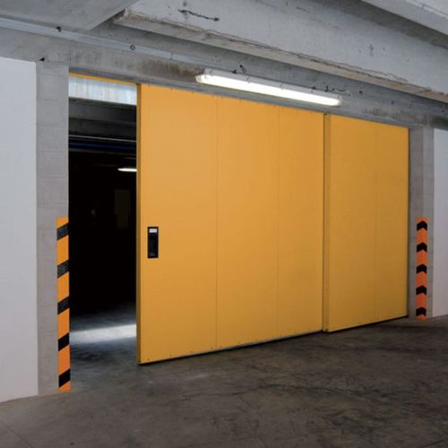 Раздвижное промышленные ворота - Horizontal  - Endoors - из листового металла / для обеспечения безопасности / пламестойкое