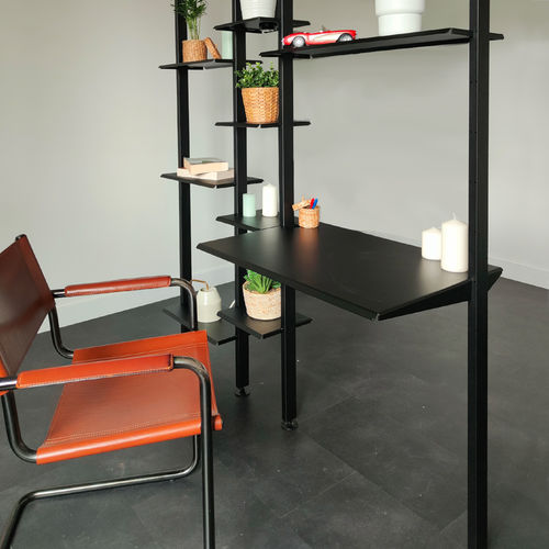 Напольный рабочий стол - Bretagne Design - современный / из термолакированной стали / прямой