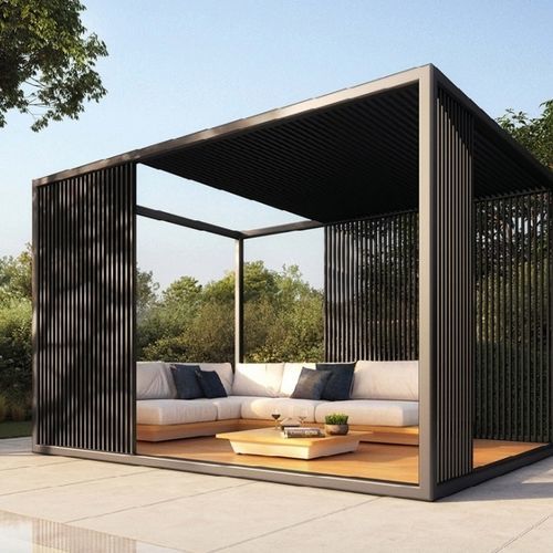 Самонесущая пергола - Box unit - Sundaze Outdoor - из дерева / из алюминия / с солнцезащитной системой