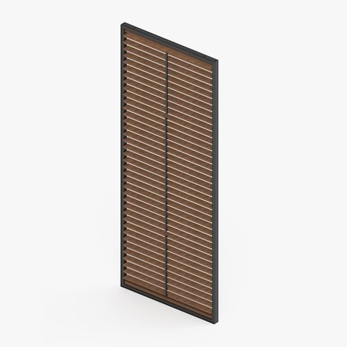 Раздвижная ставня - Puro - Sundaze Outdoor - с пластинами / из дерева / из термолакированного алюминия