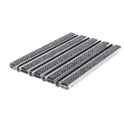Входной мат для профессионального использования - ALUCABLE 10×10 WITH CARPET - Almelose Borstelindustrie - из алюминия / из нержавеющей стали / с профилями