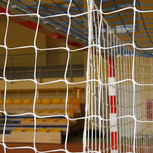Сетка для гандбольных ворот из полипропилена - 3-03	 - Pesmenpol - из полиэтилена / белое / зеленое