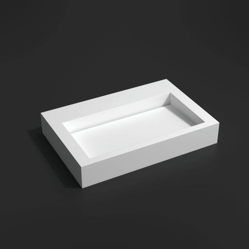 Подвесная раковина - 700370 - NEILUR - из Solid Surface / матовая отделка / прямоугольная