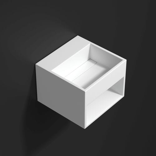 Подвесной умывальник для рук - 700300 - NEILUR - квадратный / из Solid Surface / антибактериальный